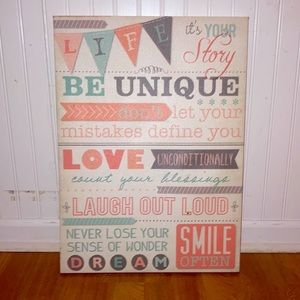 Brand new girls wall hanging